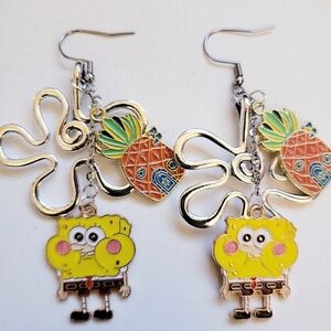 Handmade SpongeBob SquarePants Dangle Earrings